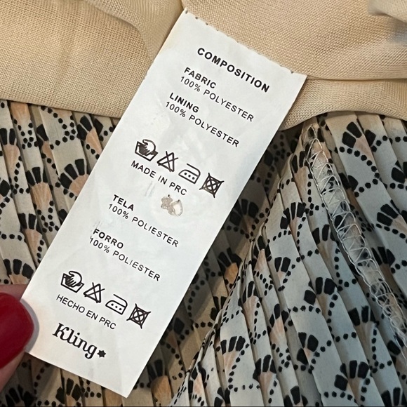 scallop geometric print dress - Picture 5 of 10